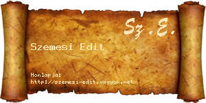 Szemesi Edit névjegykártya
